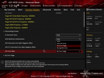 ASUS ROG RAMPAGE VI APEX 8. UEFI BIOS - Extreme Tweaker 4