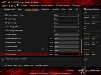 ASUS ROG RAMPAGE VI APEX 8. UEFI BIOS - Extreme Tweaker 6