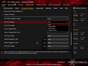ASUS ROG RAMPAGE VI APEX 8. UEFI BIOS - Extreme Tweaker 7
