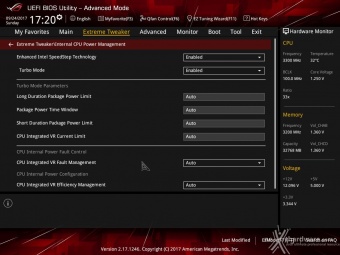 ASUS ROG RAMPAGE VI APEX 8. UEFI BIOS - Extreme Tweaker 8