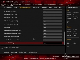ASUS ROG RAMPAGE VI APEX 8. UEFI BIOS - Extreme Tweaker 14