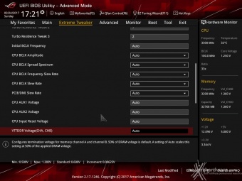 ASUS ROG RAMPAGE VI APEX 8. UEFI BIOS - Extreme Tweaker 15