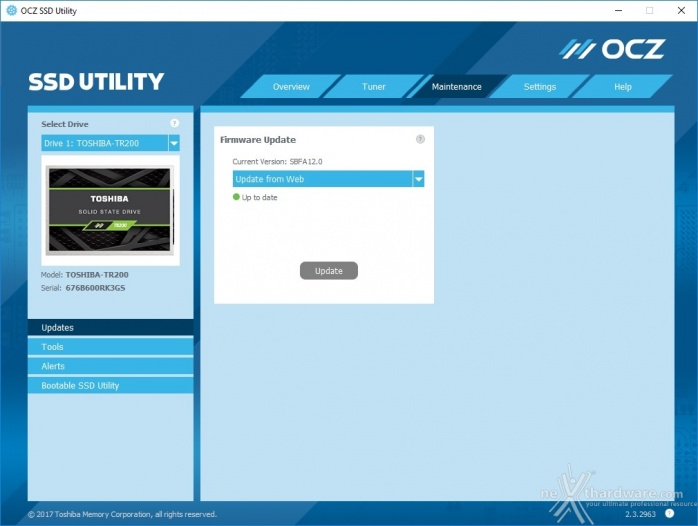 Toshiba TR200 480GB 3. Firmware - TRIM - SSD Utility 8