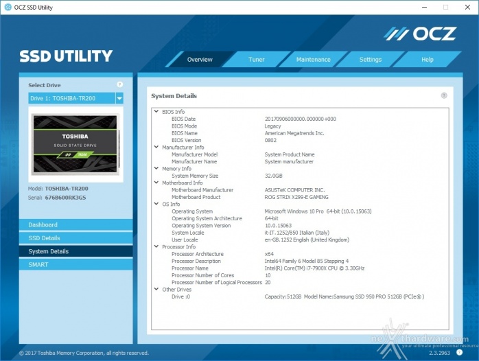 Toshiba TR200 480GB 3. Firmware - TRIM - SSD Utility 4