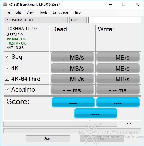 Toshiba TR200 480GB 12. AS SSD Benchmark 1