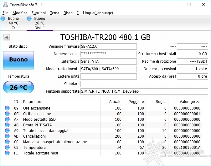 Toshiba TR200 480GB 3. Firmware - TRIM - SSD Utility 1