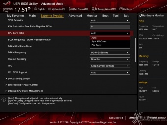 ASUS ROG MAXIMUS X APEX 8. UEFI BIOS - Extreme Tweaker 6