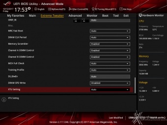 ASUS ROG MAXIMUS X APEX 8. UEFI BIOS - Extreme Tweaker 19