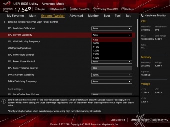 ASUS ROG MAXIMUS X APEX 8. UEFI BIOS - Extreme Tweaker 11