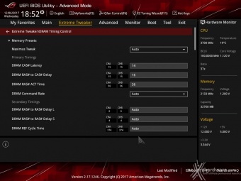 ASUS ROG MAXIMUS X FORMULA 8. UEFI BIOS - Extreme Tweaker 15