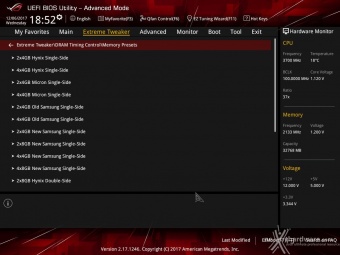 ASUS ROG MAXIMUS X FORMULA 8. UEFI BIOS - Extreme Tweaker 21