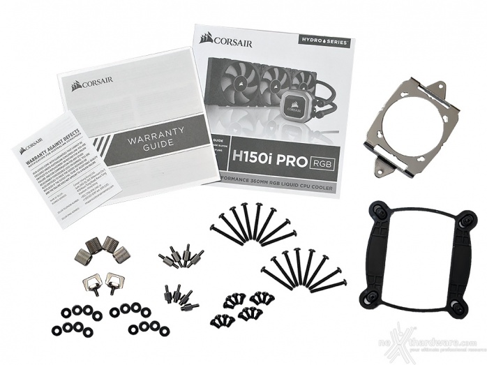 CORSAIR H150i PRO RGB 1. Packaging & Bundle 3