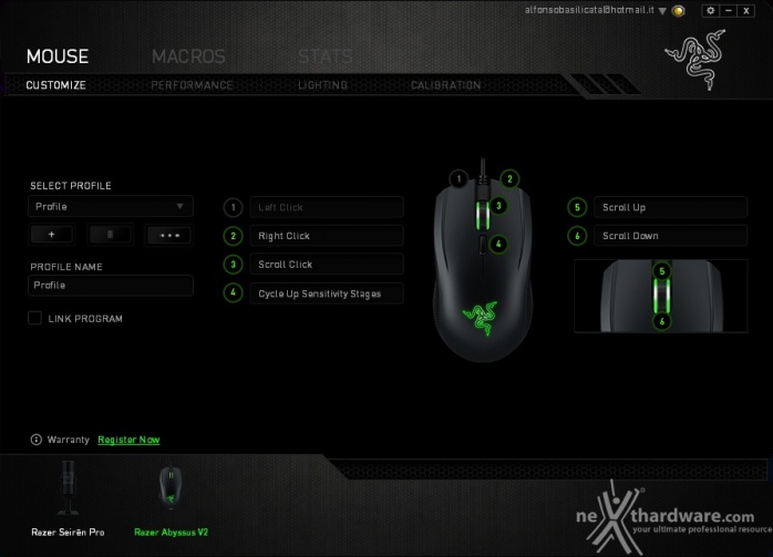 La fascia media secondo Razer 7. Razer Synapse 2 - Abyssus v2 1