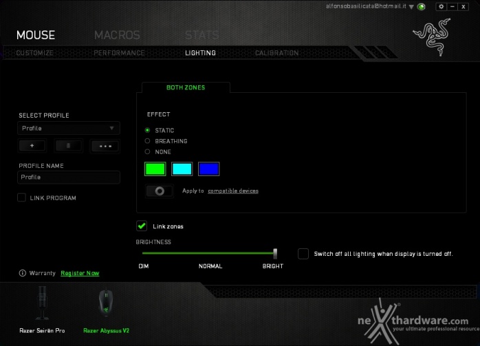 La fascia media secondo Razer 7. Razer Synapse 2 - Abyssus v2 3