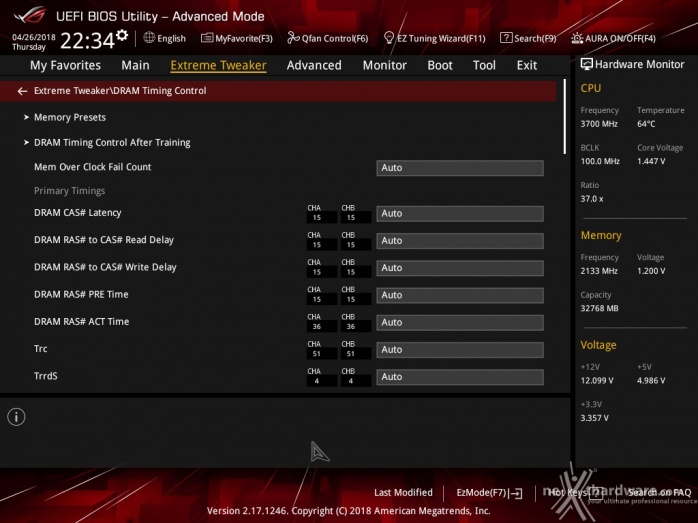 ASUS ROG CROSSHAIR VII HERO (Wi-Fi) 9. UEFI BIOS - Extreme Tweaker 6