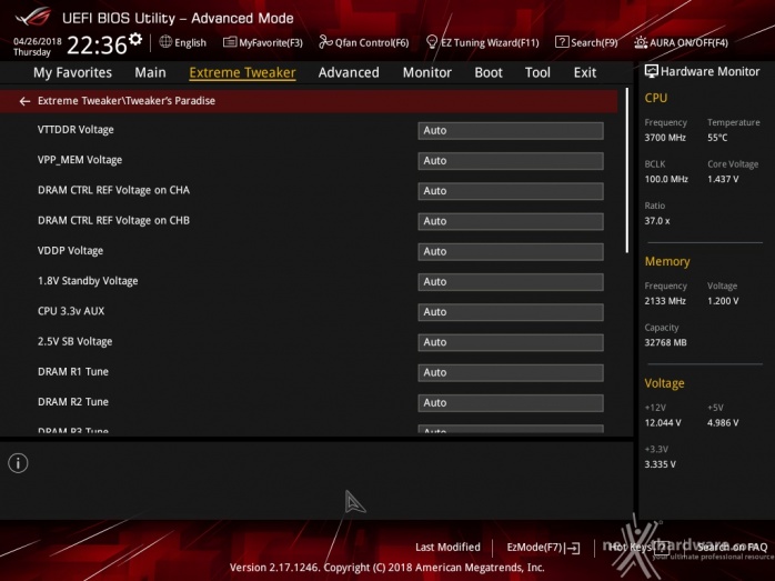 ASUS ROG CROSSHAIR VII HERO (Wi-Fi) 9. UEFI BIOS - Extreme Tweaker 9