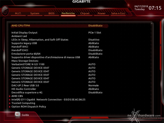 GIGABYTE X470 AORUS Gaming 7 WIFI 8. UEFI BIOS  -  Impostazioni generali 9