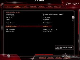 GIGABYTE Z370 AORUS ULTRA GAMING WIFI 7. UEFI BIOS  -  Impostazioni generali 4