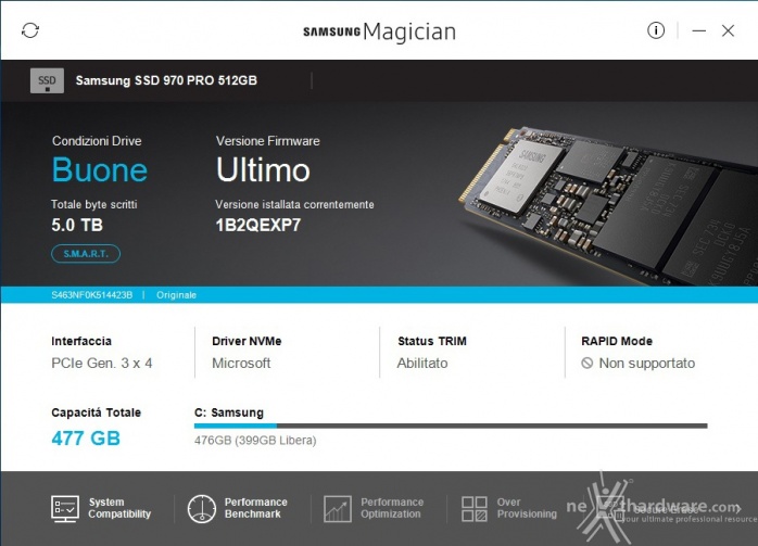 Samsung 970 PRO 512GB 3. Firmware - TRIM - Samsung Magician 2