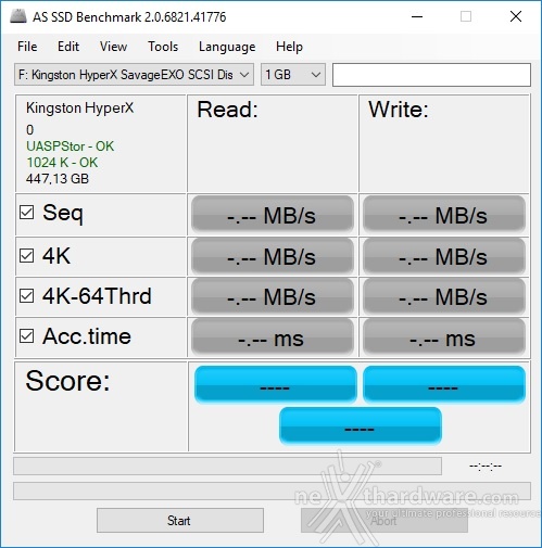 HyperX SAVAGE EXO 480GB 6. AS SSD Benchmark 1