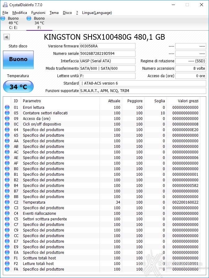 HyperX SAVAGE EXO 480GB 3. Firmware  1