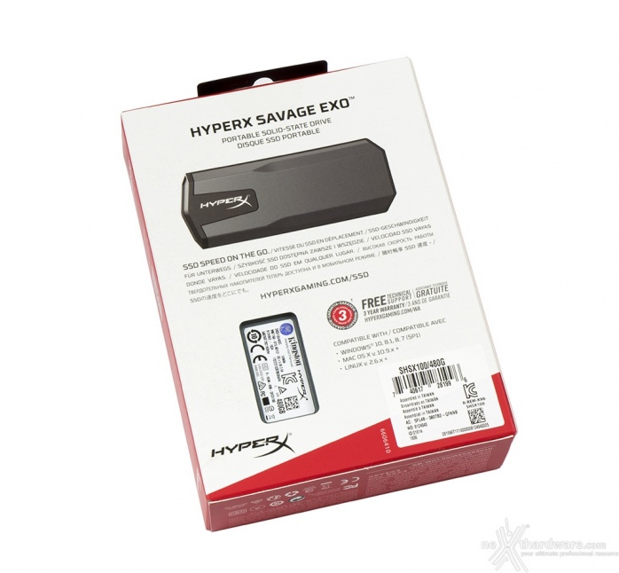 HyperX SAVAGE EXO 480GB 1. Packaging & Bundle 2