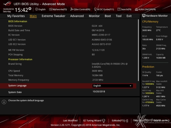 ASUS ROG MAXIMUS XI HERO (WI-FI) 7. UEFI BIOS  -  Impostazioni generali 2