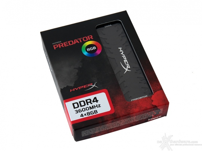 HyperX Predator RGB 3600MHz 32GB 1. Presentazione delle memorie 1