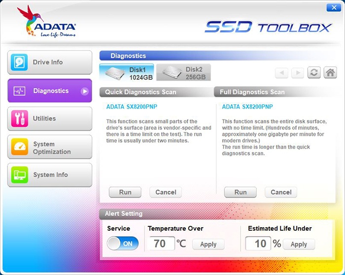 ADATA XPG SX8200 Pro 1TB 3. Firmware - TRIM - SSD ToolBox 5