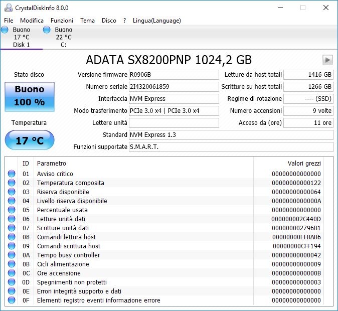 ADATA XPG SX8200 Pro 1TB 3. Firmware - TRIM - SSD ToolBox 1