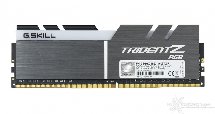 G.SKILL Trident Z RGB 3866MHz 16GB 2. Presentazione delle memorie 3