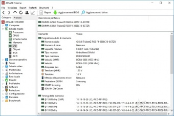 G.SKILL Trident Z RGB 3866MHz 16GB 4. Specifiche tecniche e SPD 3