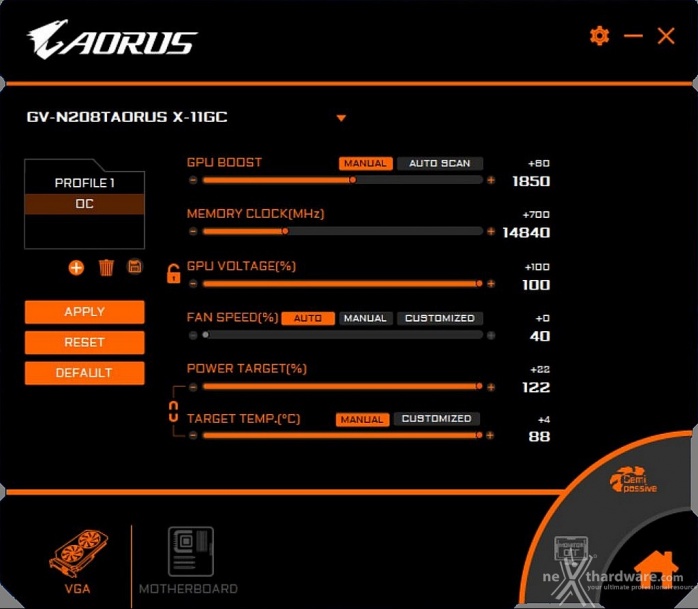 AORUS GeForce RTX 2080 Ti XTREME 11G 13. Overclock 3