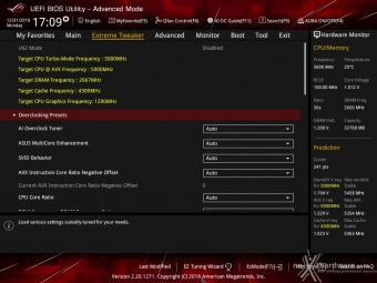 ASUS ROG MAXIMUS XI EXTREME 8. UEFI BIOS - Extreme Tweaker 1