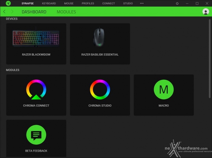 Il setup 2019 di fascia media firmato Razer 5. Razer Synapse 3 1