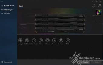 HyperX FURY DDR4 RGB 3466MHz 32GB 2. Software controllo illuminazione 4