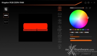HyperX FURY DDR4 RGB 3466MHz 32GB 2. Software controllo illuminazione 2