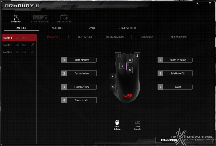 ASUS ROG Chakram 4. Software di gestione - ROG Armoury II 1