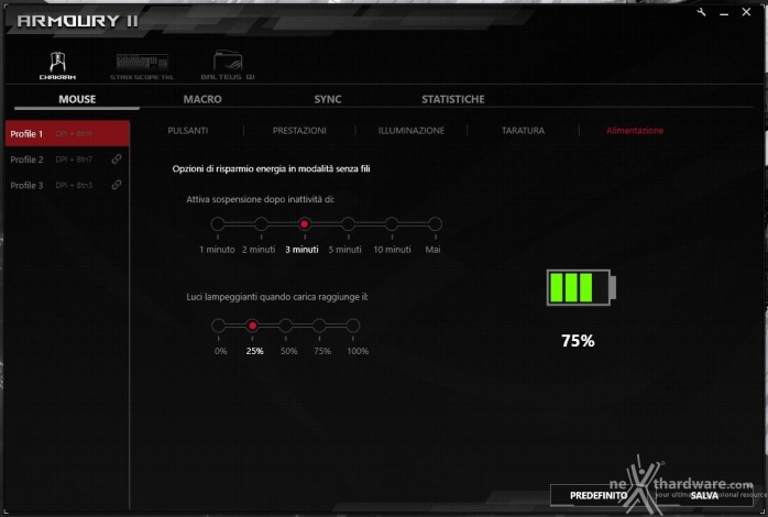 ASUS ROG Chakram 4. Software di gestione - ROG Armoury II 11