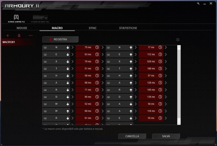 ASUS ROG Strix Scope TKL & Strix Impact II 4. Software di gestione - ROG Armoury II 7