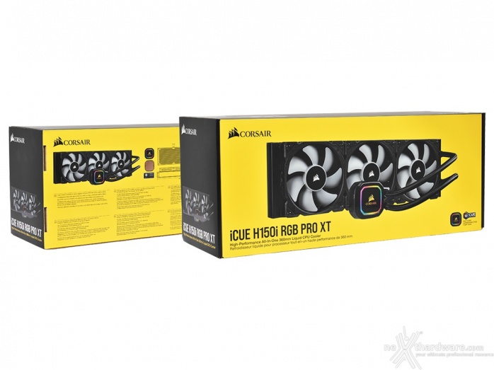 CORSAIR iCUE H150i RGB PRO XT 1. Packaging & Bundle 1