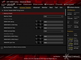 ASUS ROG MAXIMUS XII APEX 8. UEFI BIOS - Extreme Tweaker 26