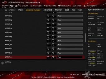 ASUS ROG MAXIMUS XII APEX 8. UEFI BIOS - Extreme Tweaker 30