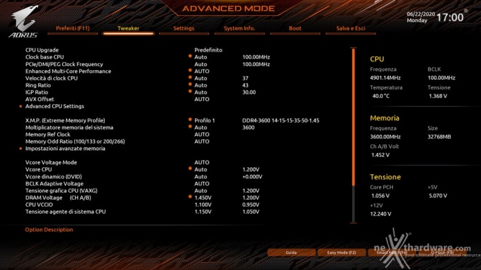 GIGABYTE Z490 AORUS XTREME 7. UEFI BIOS  -  Impostazioni generali 4