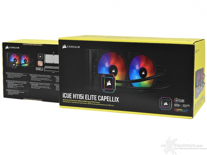 CORSAIR iCUE H115i ELITE CAPELLIX 1. Packaging & Bundle 1