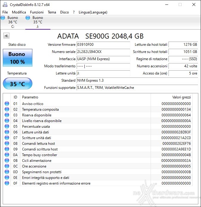ADATA SE900G 2TB 3. Firmware e software in dotazione  1