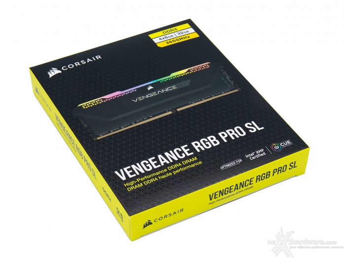 CORSAIR VENGEANCE RGB PRO SL 3600MHz 32GB 1. Presentazione delle memorie 1