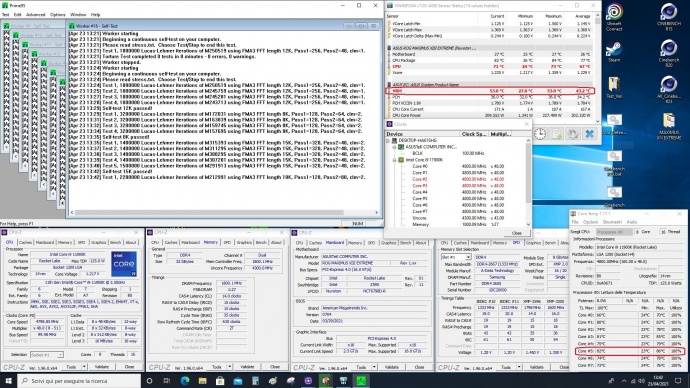 ASUS ROG MAXIMUS XIII EXTREME 15. Overclock, temperature e consumi 9