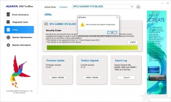 ADATA XPG GAMMIX S70 BLADE 2TB 2. Firmware - TRIM - SSD ToolBox 4