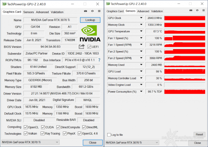 ZOTAC GeForce RTX 3070 Ti AMP Holo 12. Overclock 4